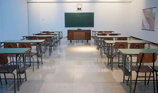 Empty school classroom