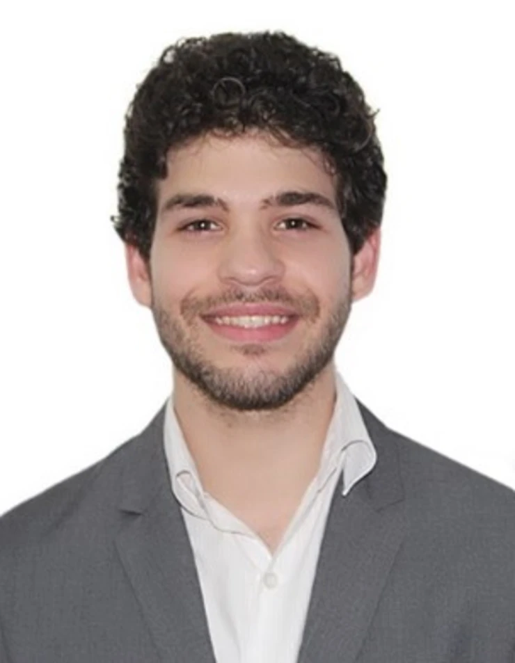 Man in a suit and white background