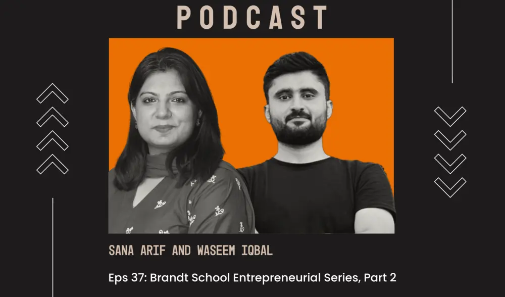 Podcast Cover with Sana and Waseem