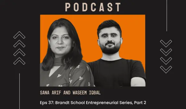 Podcast Cover with Sana and Waseem