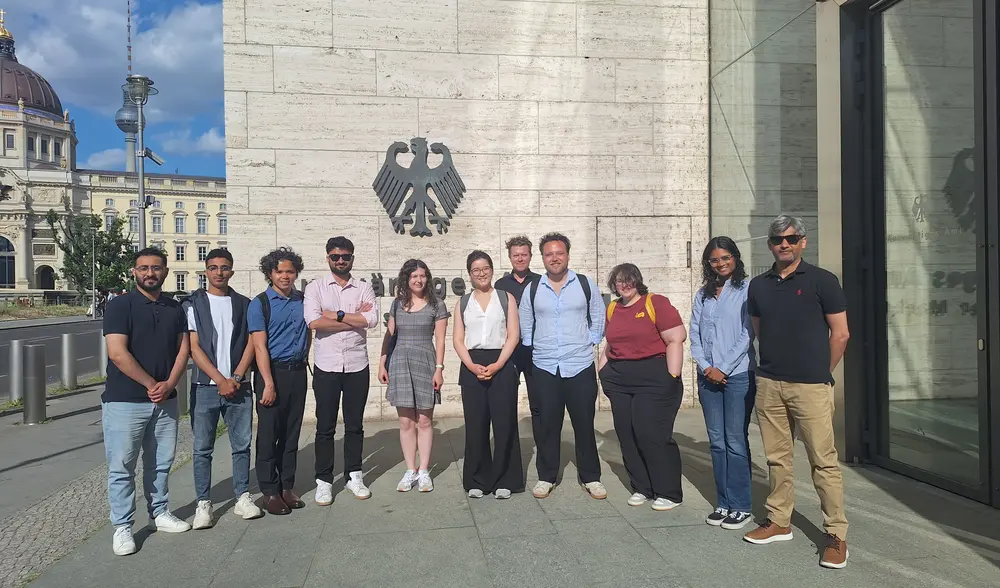 Brandt School students in front of the Federal Foreign Office 