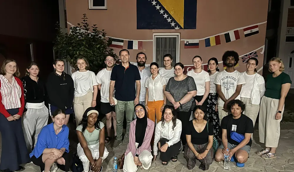 group picture at the study trip in Bosnia