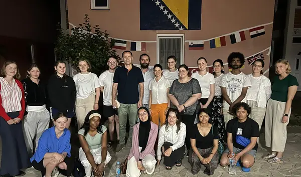 group picture at the study trip in Bosnia