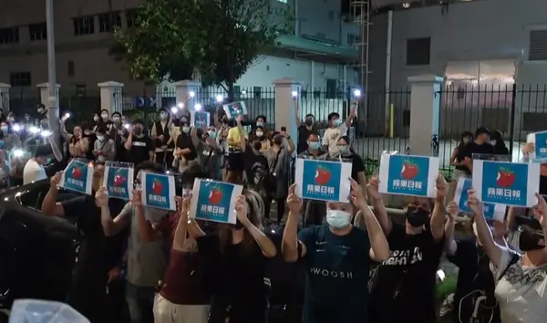 Protesters in Hong Kong